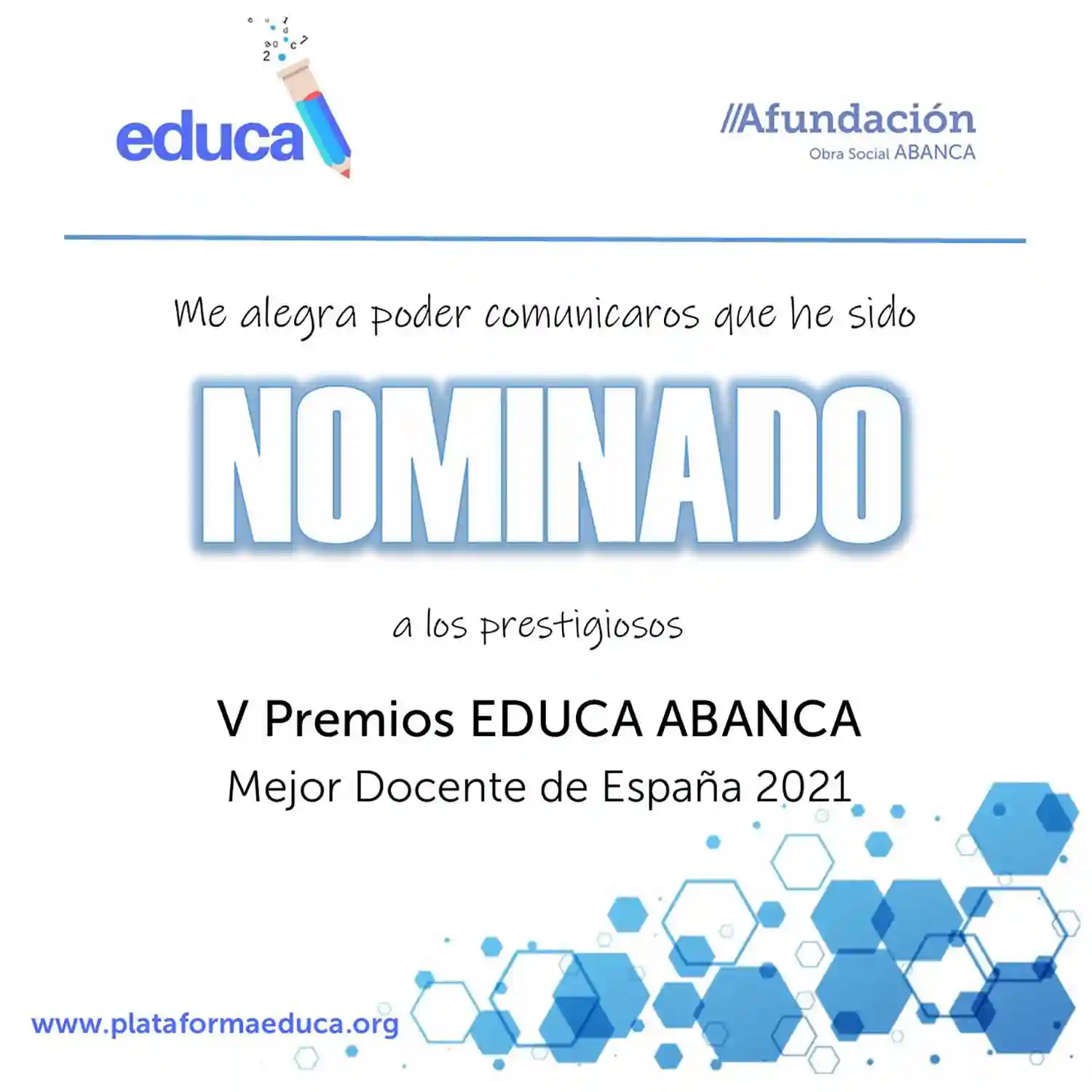 Nominado al mejor profe