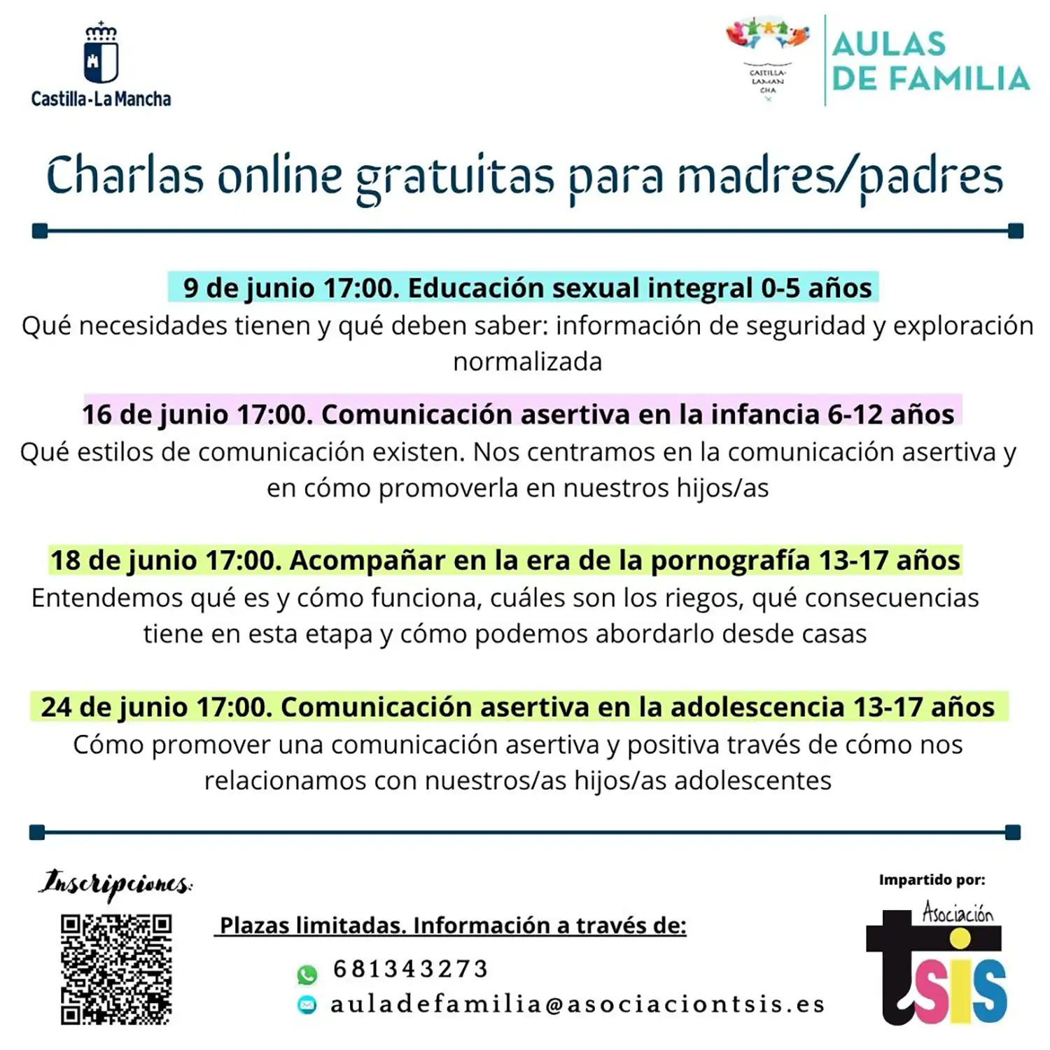 charlas online junio