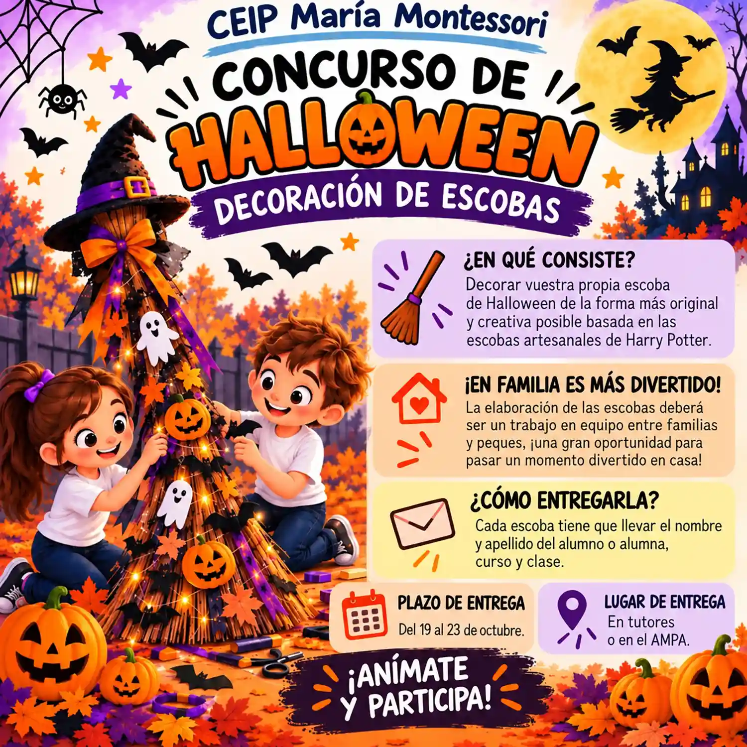 Escobas de Halloween