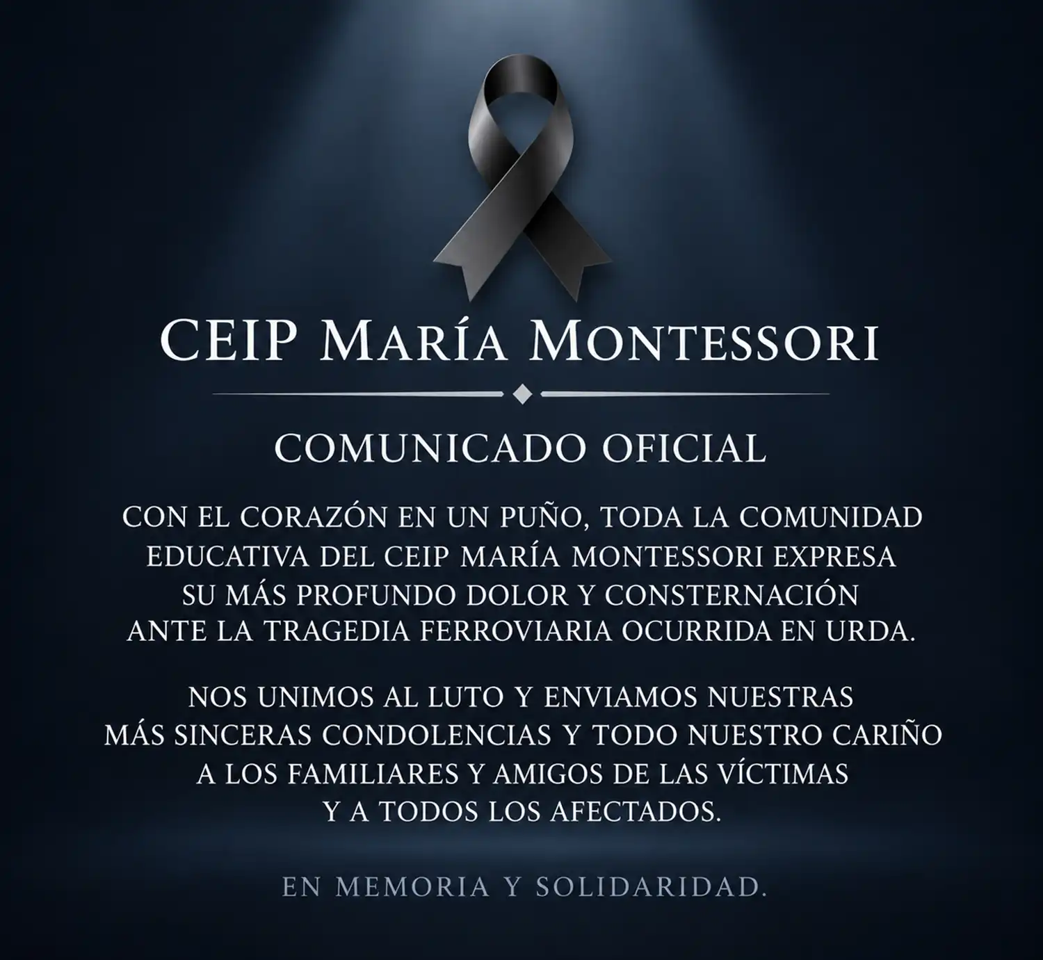 Luto Oficial en el CEIP María Montessori